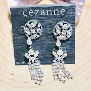 Set of two pair Cezanne cluster stud earrings